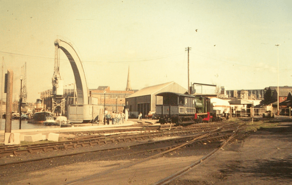 At the Wapping Wharf sidings, Fuel Co. compound to the right