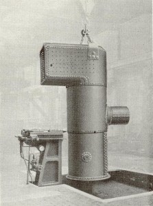 Peckett's used this hydraulic riveter for the final assembly of boilers and fireboxes.