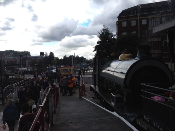 Newly-repainted Thekla in the distance